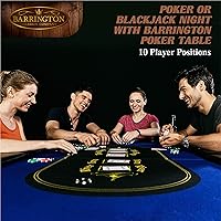 Vista 2 de Barrington Poker - Mesas de Póquer Plegables de Múltiples Estilos y Tableros de Mesa de Póquer/Colección de Mesa de Comedor, Mesas con Rieles