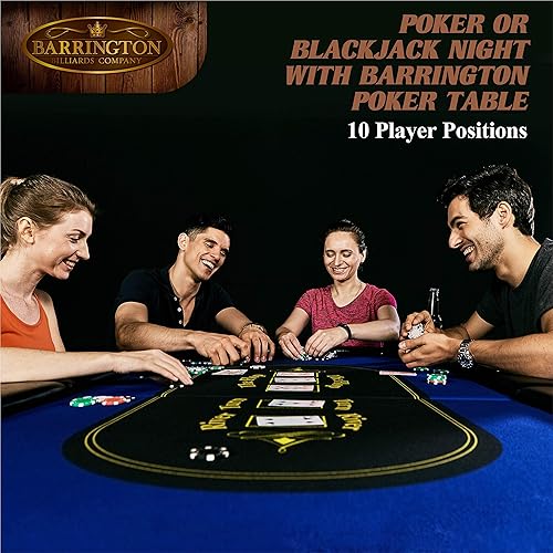 Miniatura 2 de Barrington Poker - Mesas de Póquer Plegables de Múltiples Estilos y Tableros de Mesa de PóquerColección de Mesa de Comedor, Mesas con Rieles