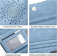 Vista 51 de Aphison - Cartera larga de cuero suave RFID para mujer, con caja de regalo