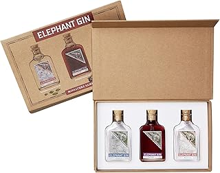 Elephant Gin Tasting Set London Dry Gin 0,05ml (45% Vol) + German Sloe Gin 0,05ml (35% Vol) + Elephant Strength 0,05ml (57% Vol) Miniaturen- [Enthält Sulfite]