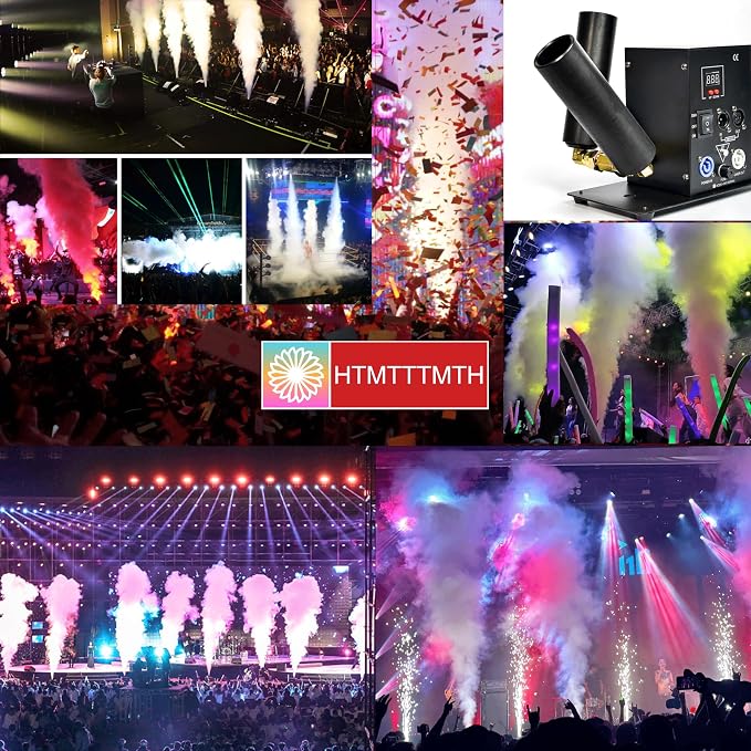 Máquina de humo CO2 2 Cabezas con luces LED RGB miniatura 4