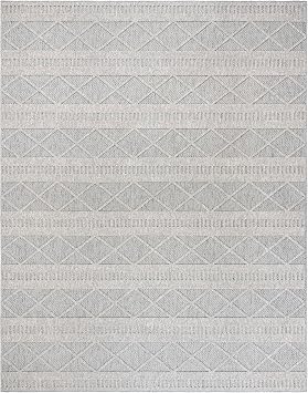 Gertmenian Indoor Comfy Weave Area Rug - 8x10 Large, Durable, Non-Shedding & Stain Resistant, Ideal for High Traffic Areas in Living Room, Bedroom, Dining Room - Brindi, Gray, 27802