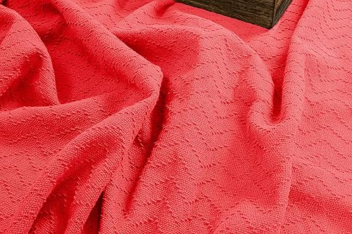 Miniatura 2 de Belizzi Home - Cobija de cama 100% algodón, cobija térmica transpirable tamaño individual, suave cobija térmica de chevron 152cmx229cm, cobija de