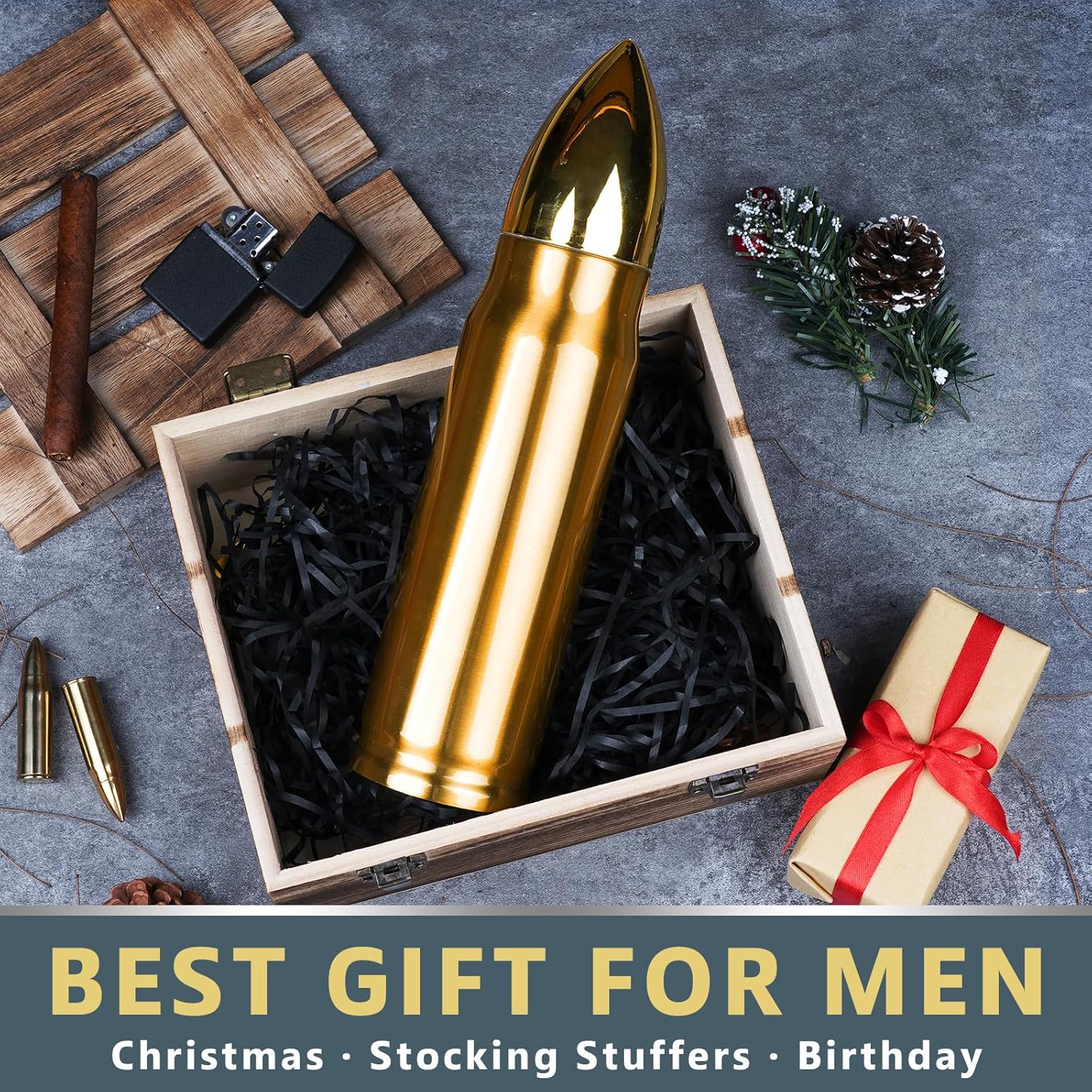 Gift for Men Dad Him Husband - 17oz Cool Stainless Steel Tumbler - Unique Valentines Day Hunting Birthda Mens Gifts for Him Boyfriend Husband - Stocking Stuffers Cup Mug Gifts for Adult - Image 7