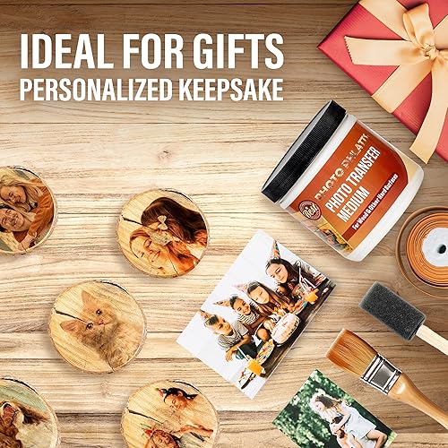 Miniatura 5 de PHOTO PHLATTS Gel medio de transferencia de fotos  Gel medio para transferencia de fotos a madera y otras superficies duras  Gel de transferencia de