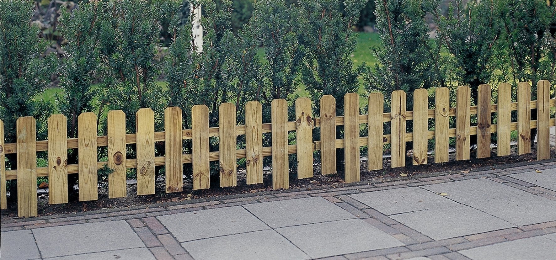 Set di 2 Bordi Piatta a piantare, Legno Naturale, 120 x 30/45 cm