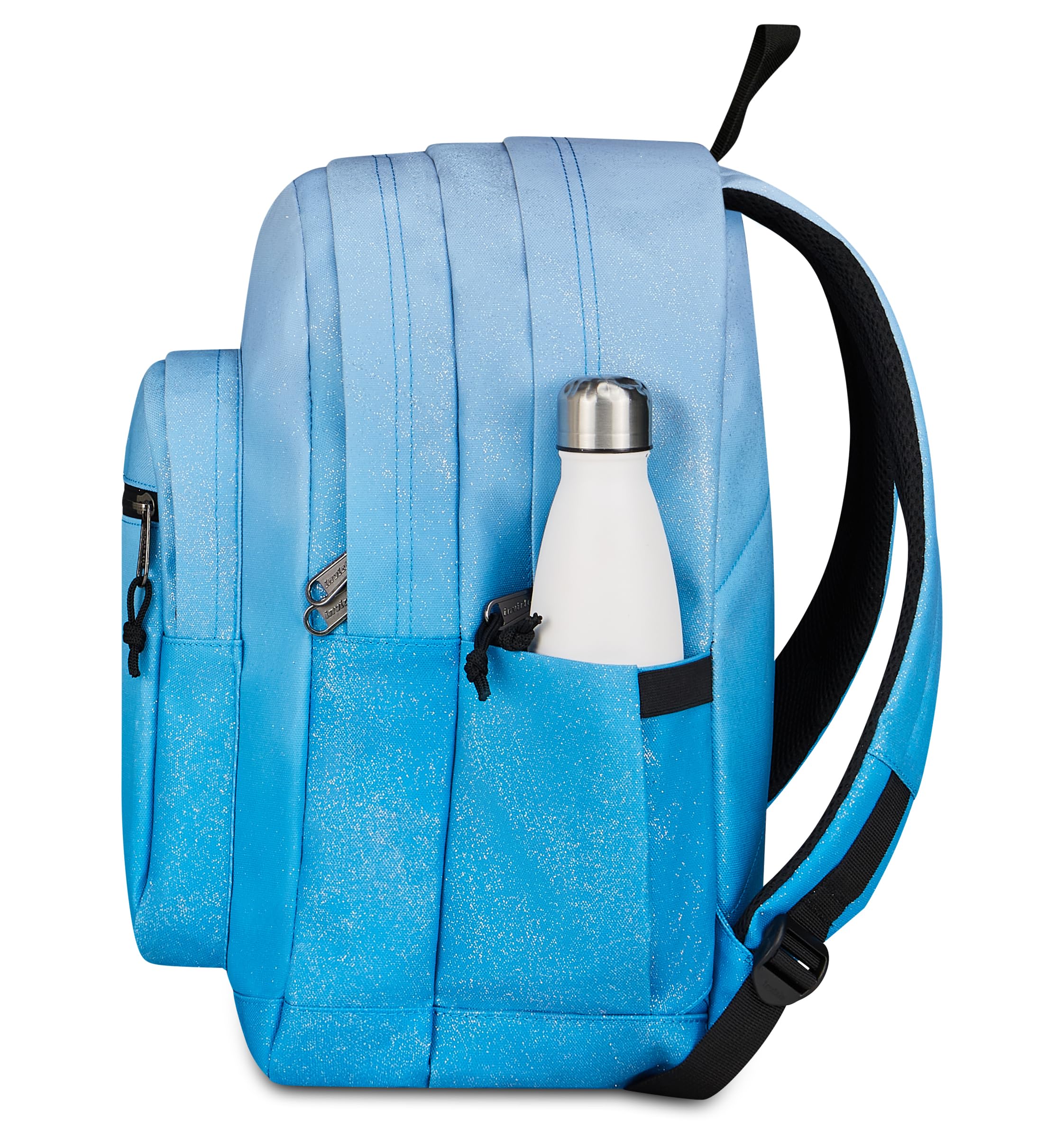 Invicta Zaino Scuola Jelek Fantasy Shine, Celeste, Effetto brillantini, 34 L, Doppio Scomparto, Tasca con organizer, Tasca porta pc, Tasca portaborraccia, Scuola media e superiore, Ragazza