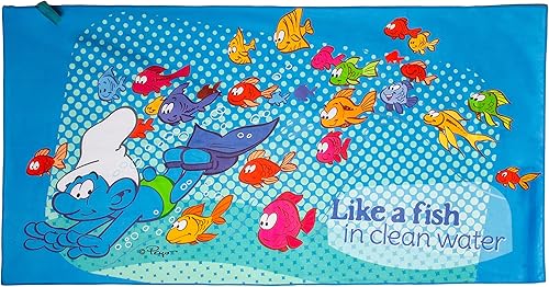 Miniatura 1 de Clumsy Smurf - Toalla de playa de natación  Sostenible y ecológica  Toalla de viaje compacta de 30 x 60 pulgadas  Resistente a la arena  BeachTech,