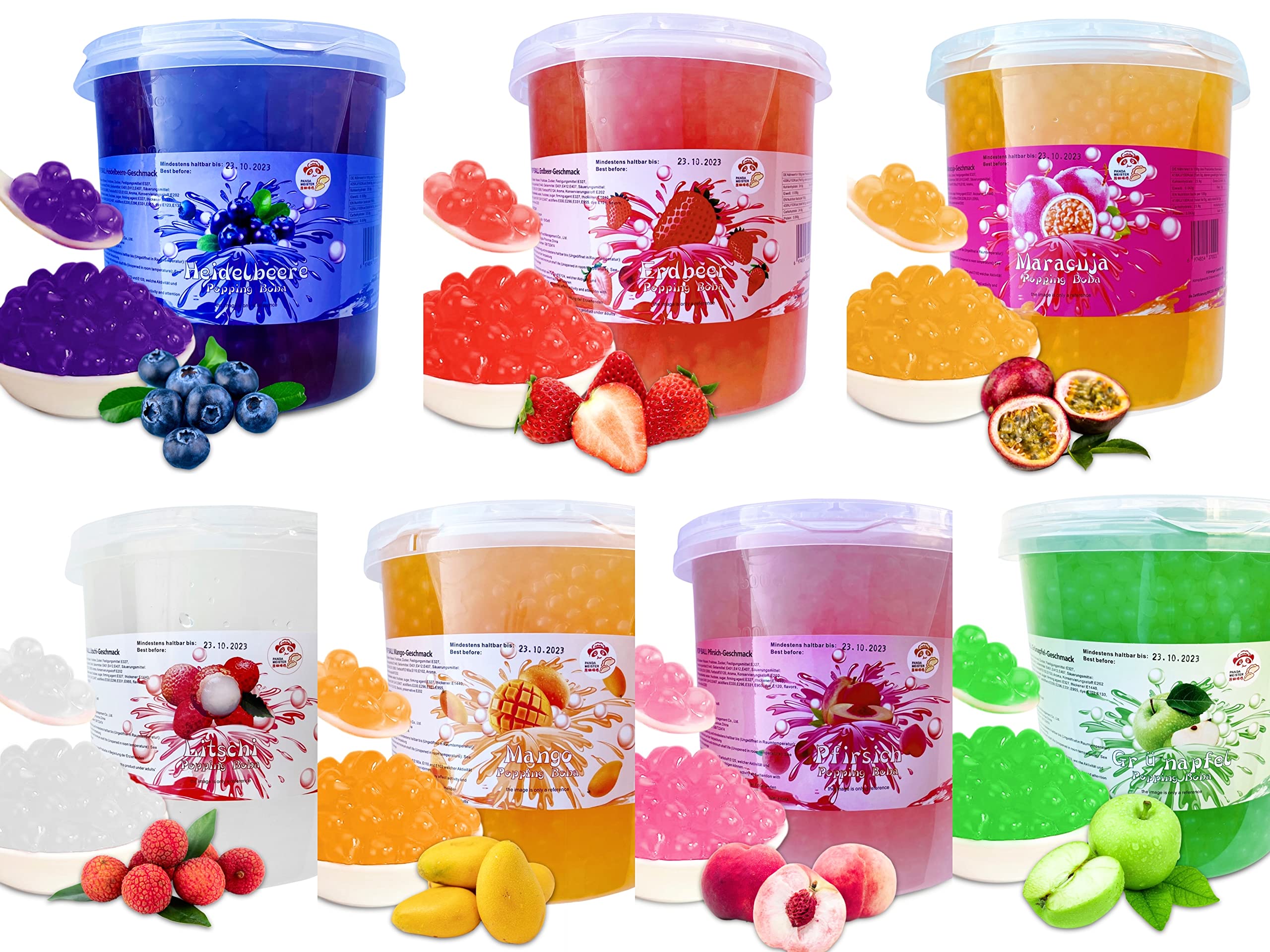 3KG Bubble Tea Perlen Apfel - Bubbletea Boba Perlen Set -Super Ideen zum selber machen und fantastische Boba Partys