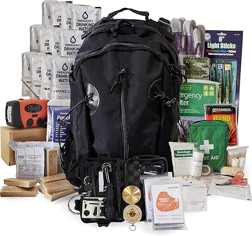 Kit de emergencia para 2 personasmochila de supervivencia para 72 horas para desastres naturales, huracanes, emergencia o situaciones de error