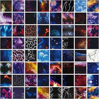 Colorful Hydrographics Coating 5 Packs Space&Lighting Water Transfer Film (5 Rolls X3.3FT) WTP Film