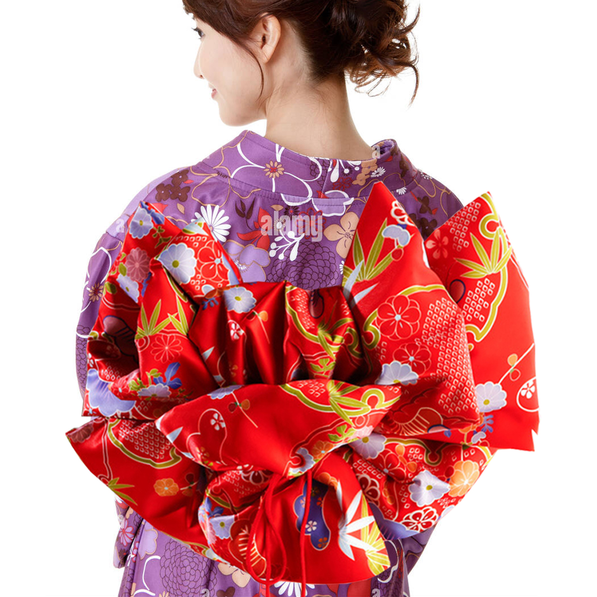 6733 Japanese Kimono Pre Tied Oversized Bow Sakura Obi Belt Luxury CAMDOM Japanese Traditional Kimono Pre-tied Bow Sakura Obi  main image 2