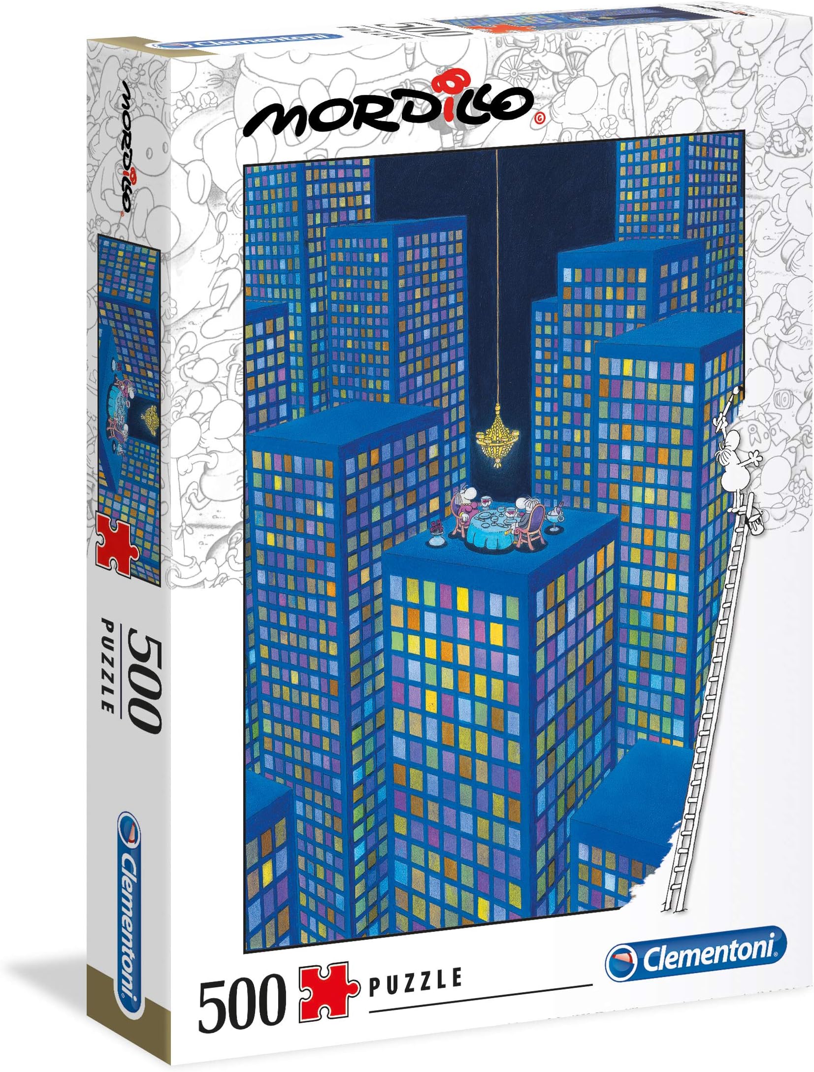35077 - Mordillo Puzzle - The Dinner - 500 Pieces - Made in Italy - Jigsaw Puzzles for Adult
