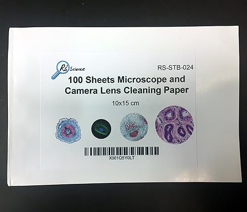 Miniatura 4 de Rs' Science 300 hojas de papel de limpieza para microscopio y lente de cámara, paquete de 3 folletos de 100 hojas