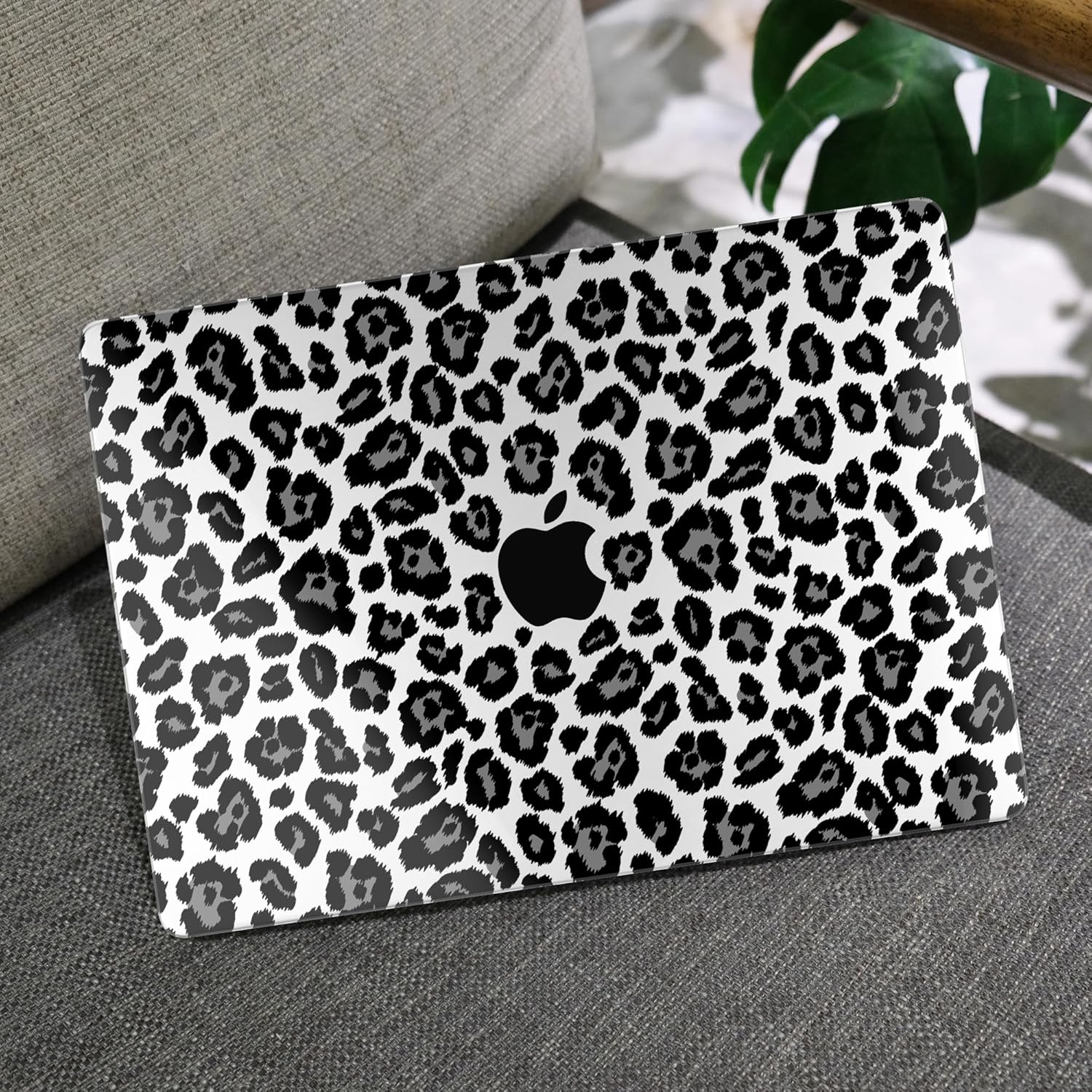 MEEgoodo for MacBook Air 15 inch Case (M4/M3/M2) 2025 2024 2023, Cover Fit Model(A3241/A3114/A2941) for 15.3-inch Laptop, Clear Shell with TPU Keyboard & Webcam Cover, Snow Leopard Texture - Image 6