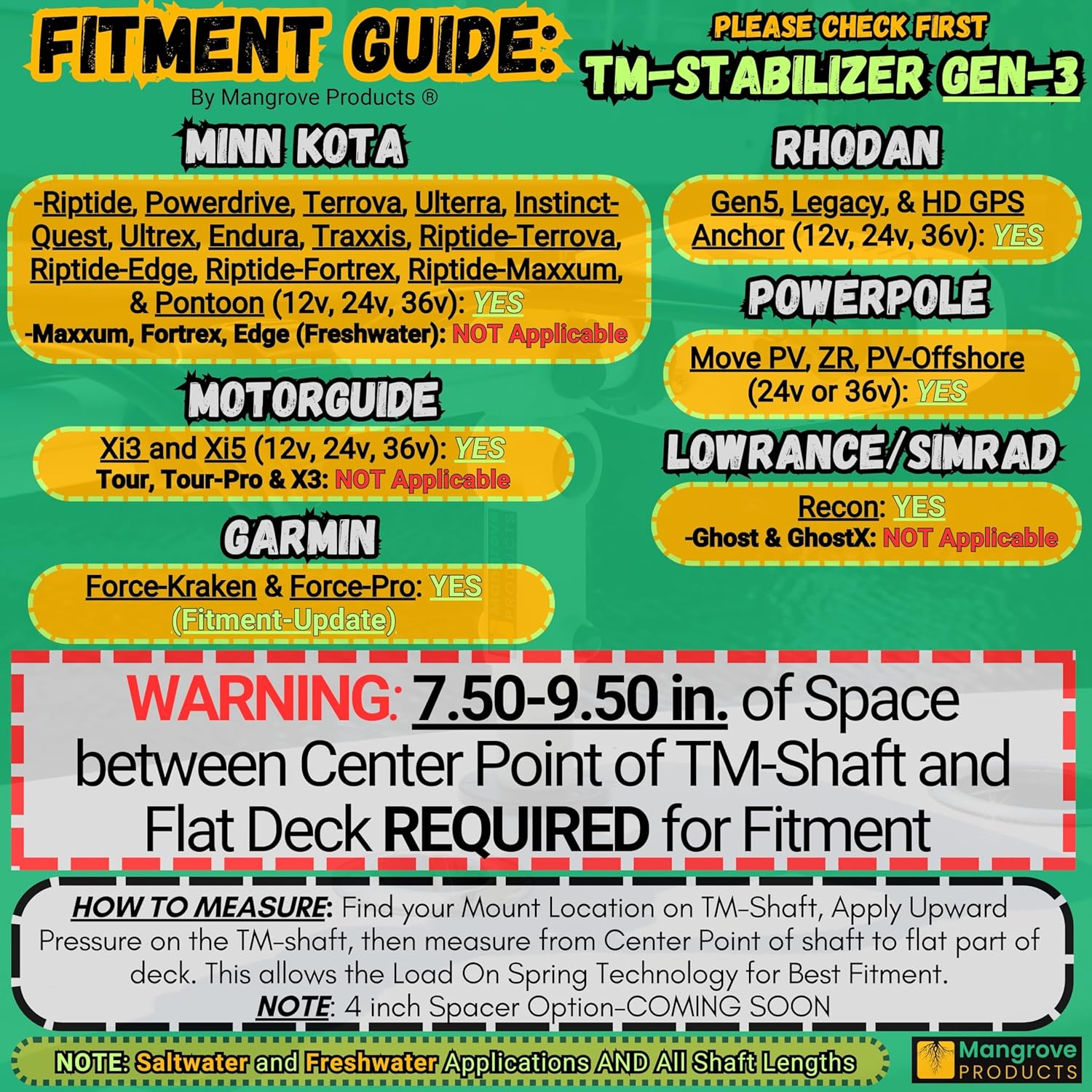 Adjustable Trolling Motor Stabilizer, Vertical Adjust, Universal Fitment for Minn Kota, Rhodan, Motor Guide, No Drilling, Shock Absorber, Boat Accessories, Trolling Motor Support