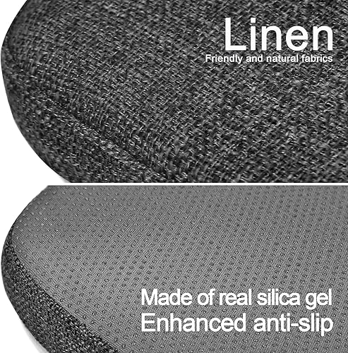 Miniatura 5 de BUYUE Juego de 4 cojines magnéticos de tela tejida de 14 x 14 pulgadas para sillas de metal, almohadillas de asiento antideslizantes mejoradas para