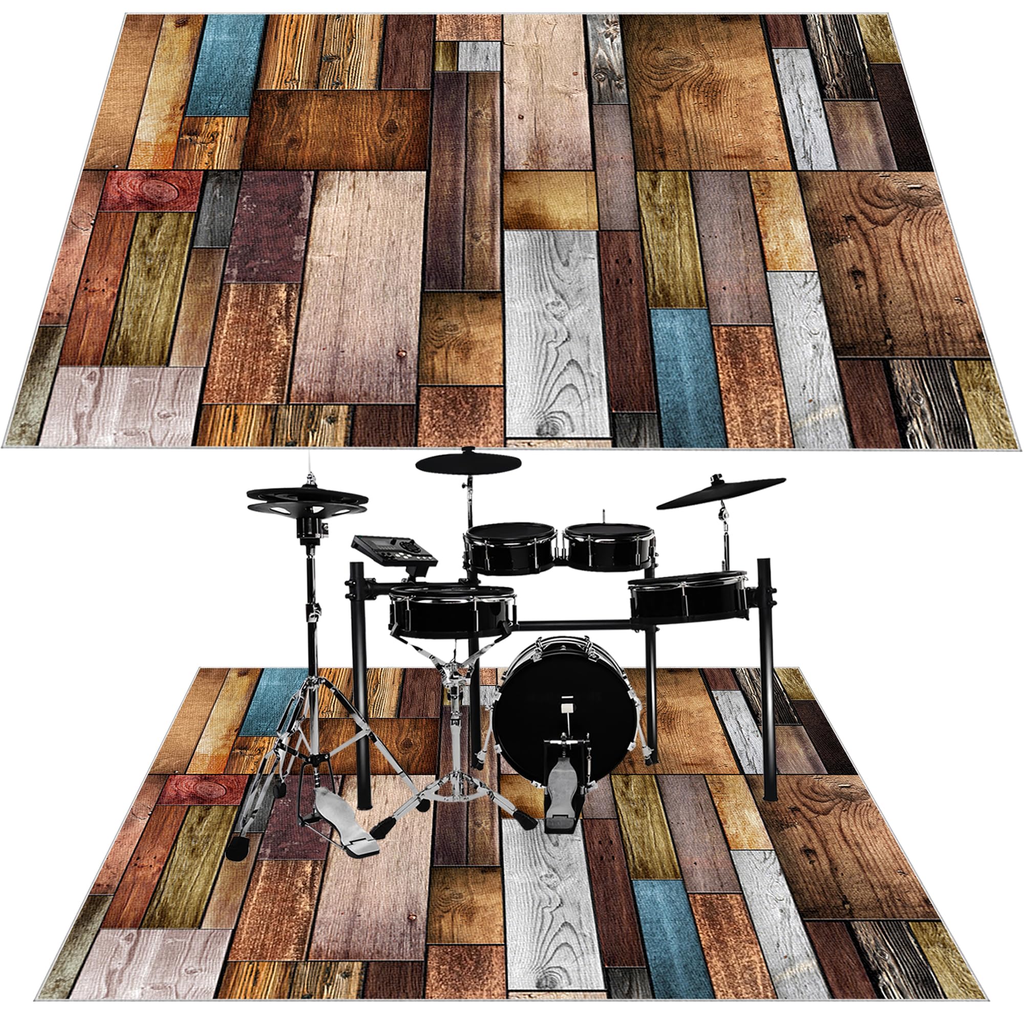 Tappeto per Batteria Professionale Tappeto a Tamburo Tappetino per Batteria Elettronica Strumenti Musicali Coperta Antiscivolo Tappetino Insonorizzato Tappeto Drum Accessori per Batteria 230 x 180 cm