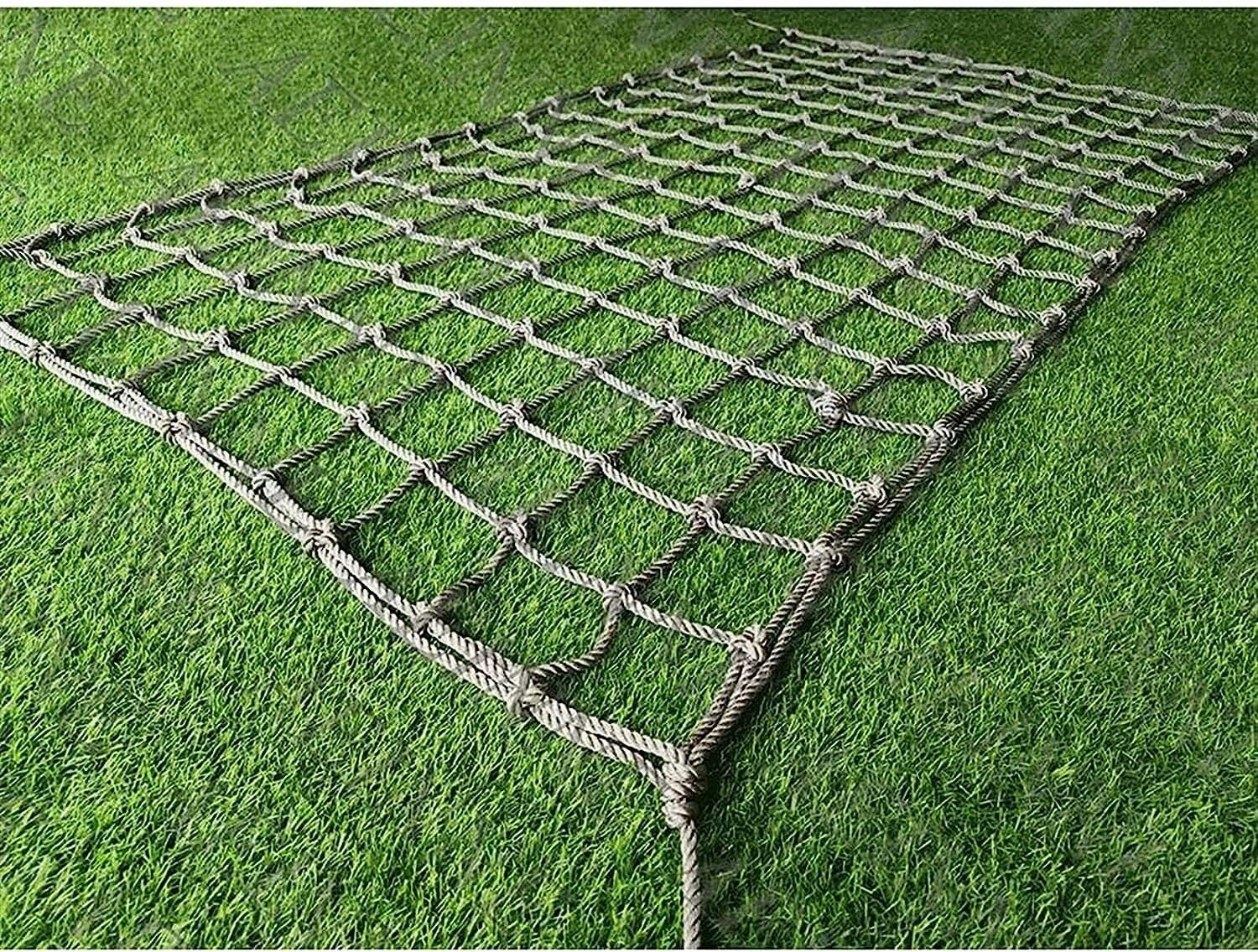 Lwjsocp Dark/Gold/Gray Portable Climbing Net - Safety Rope Net For Indoor/Outdoor Playgrounds, Cargo Net For Backyards, 3X5m (9.9X15.15ft) Protective Ladder Net