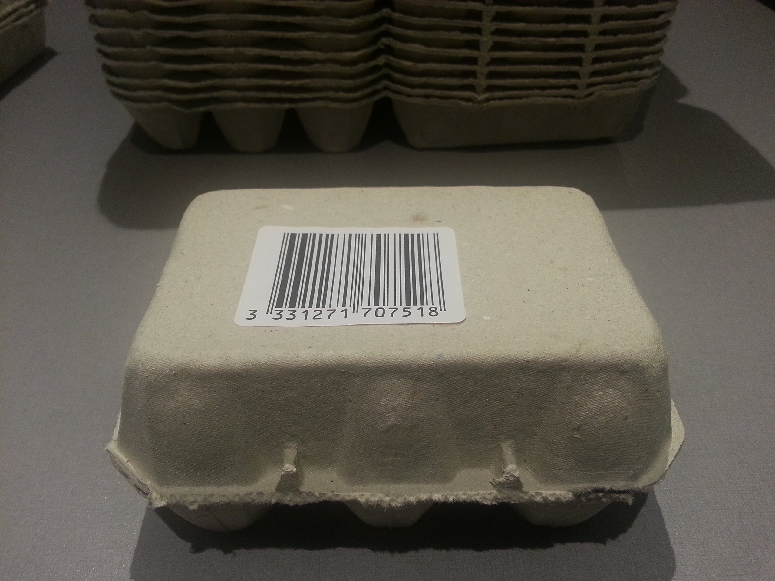 LOT 150 BOITES GRISES EN CARTON POUR 6 OEUFS POUR REVENDEURS, EMBALLEURS, FERMIERS