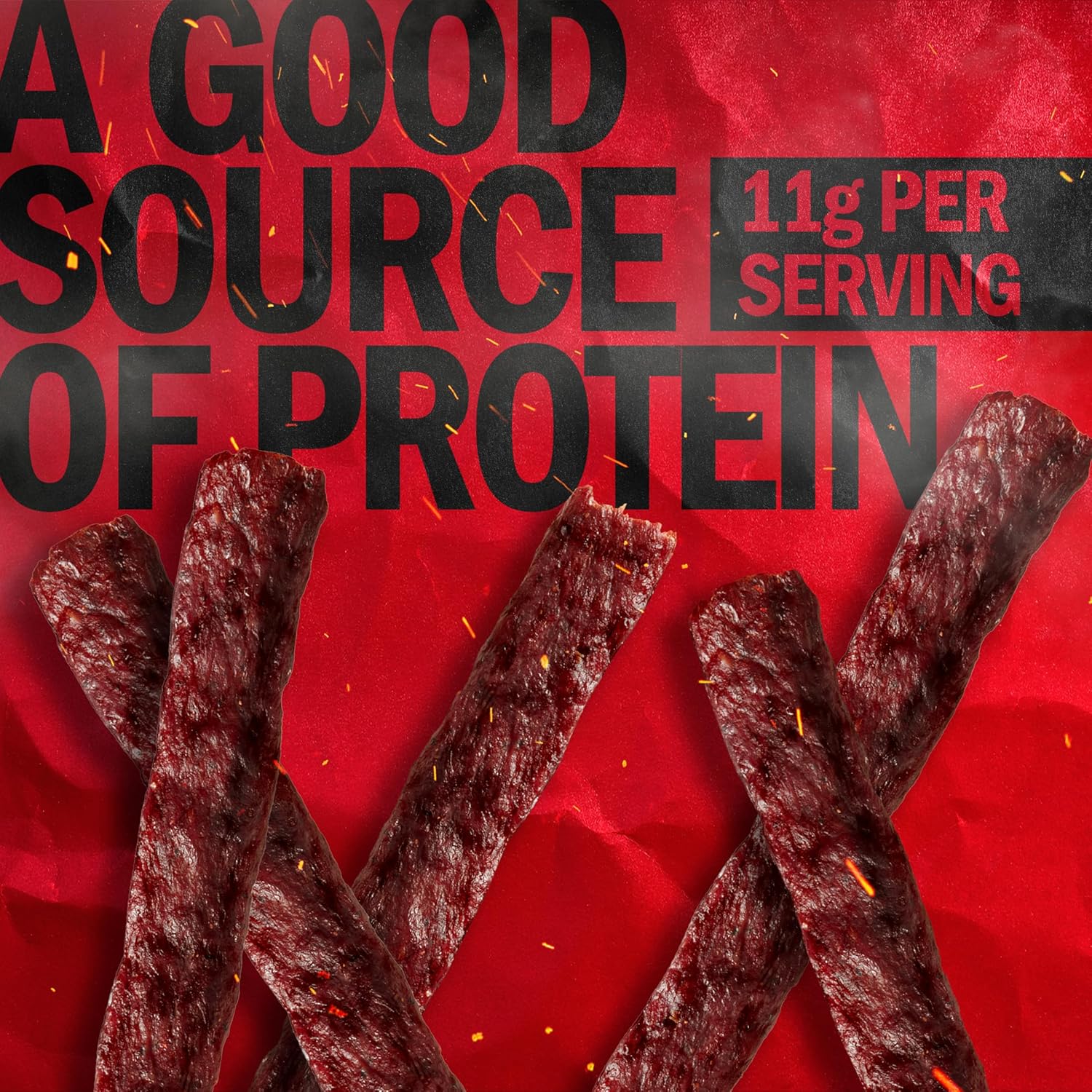 Jack Link's Beef Steak, Peppered - Protein Snacks, Meat Snack with 11g of Protein, Made with 100% Beef, Individually Wrapped Bulk Snack Pack, Keto Friendly - 1 Oz. (12 Count)