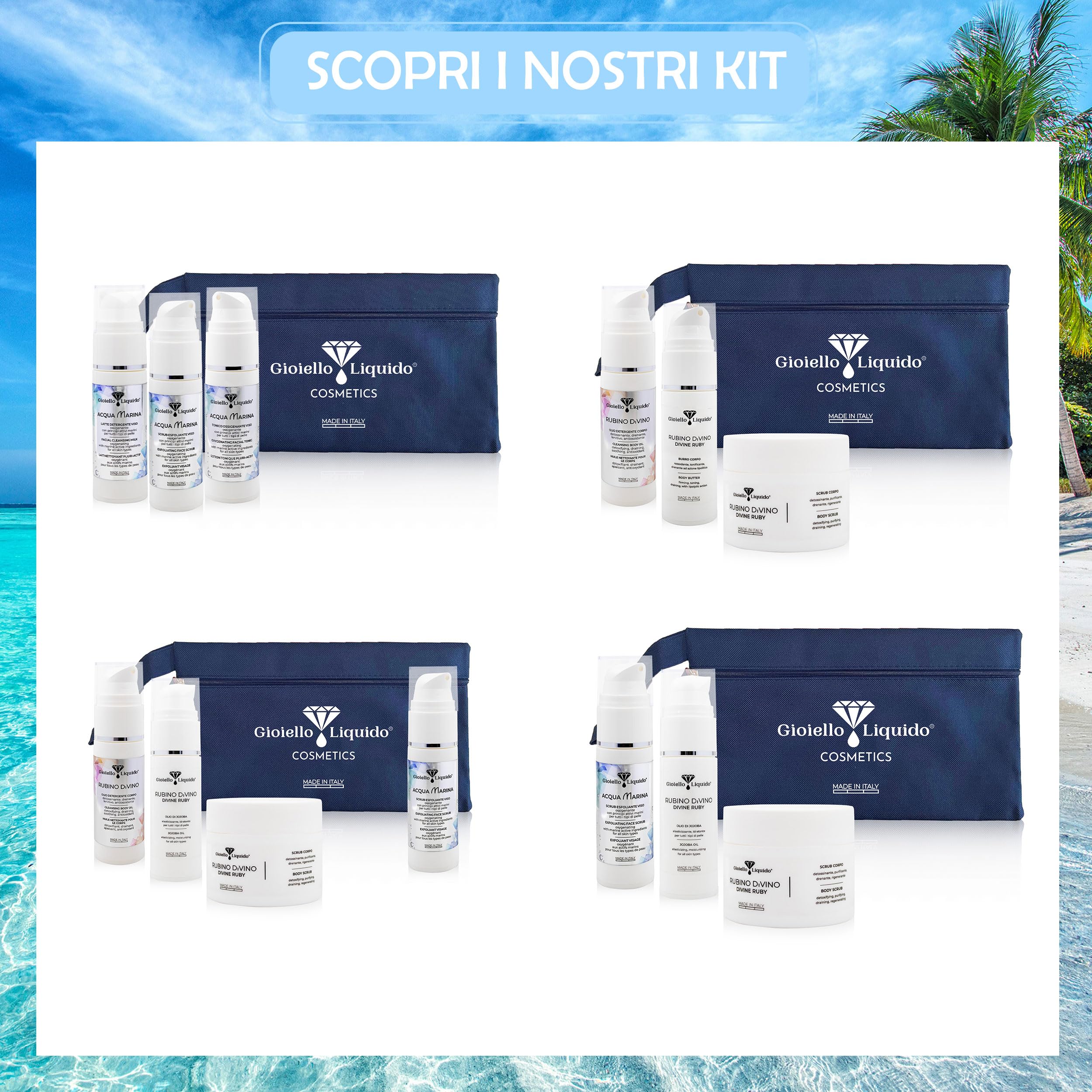 Gesichtsset für unterwegs: Nachtcreme für das Gesicht 30 ml + Reinigungsmilch 30 ml + wasserdichte Tasche als Geschenk – Anti-Akne, spendet Feuchtigkeit, polstert und wirkt Falten entgegen der