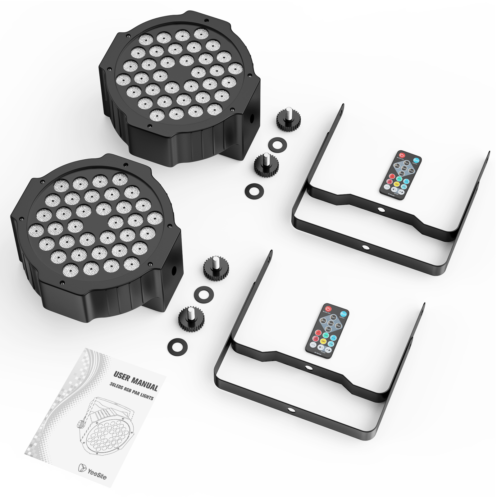 Amazon.com: 36LEDs Stage Par Lights 2Pack - 36W RGB DJ Light