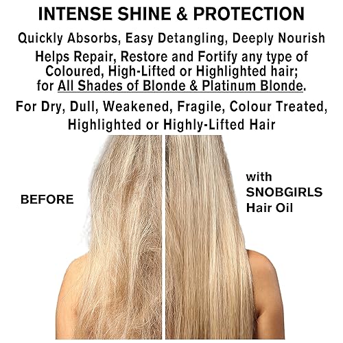 Miniatura 3 de SNOBGIRLS LUMIERE COLOUR - Aceite para el cabello sin enjuague súper concentrado para cabello seco aburrido tratado de color resaltado altamente