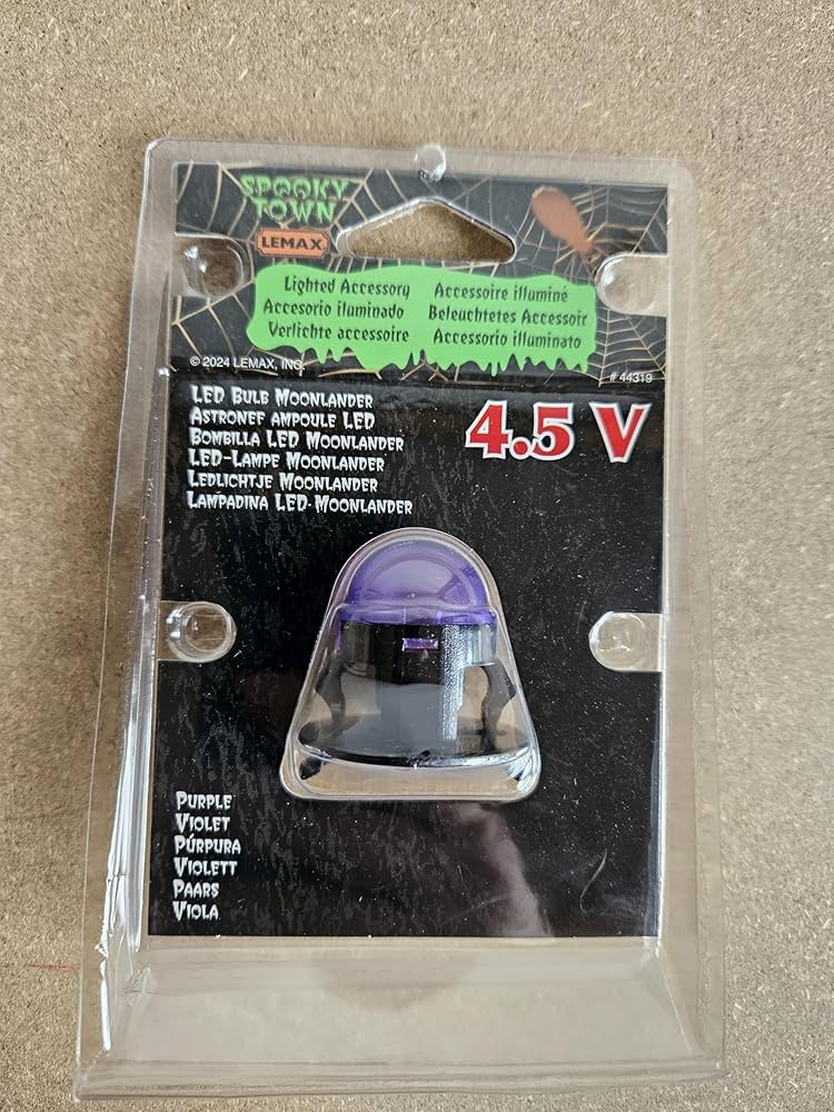 Lemax Spooky Town LED Moonlander Bulb, Purple #44319