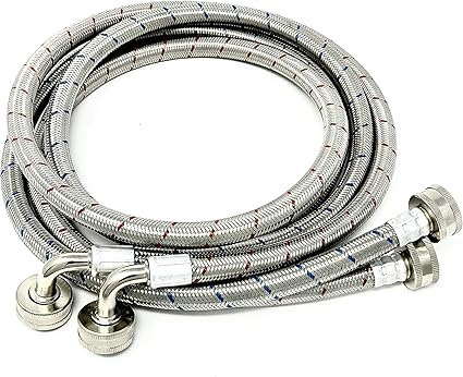 2-Pack Premium Stainless Steel Washing Machine Hoses - 6 FT