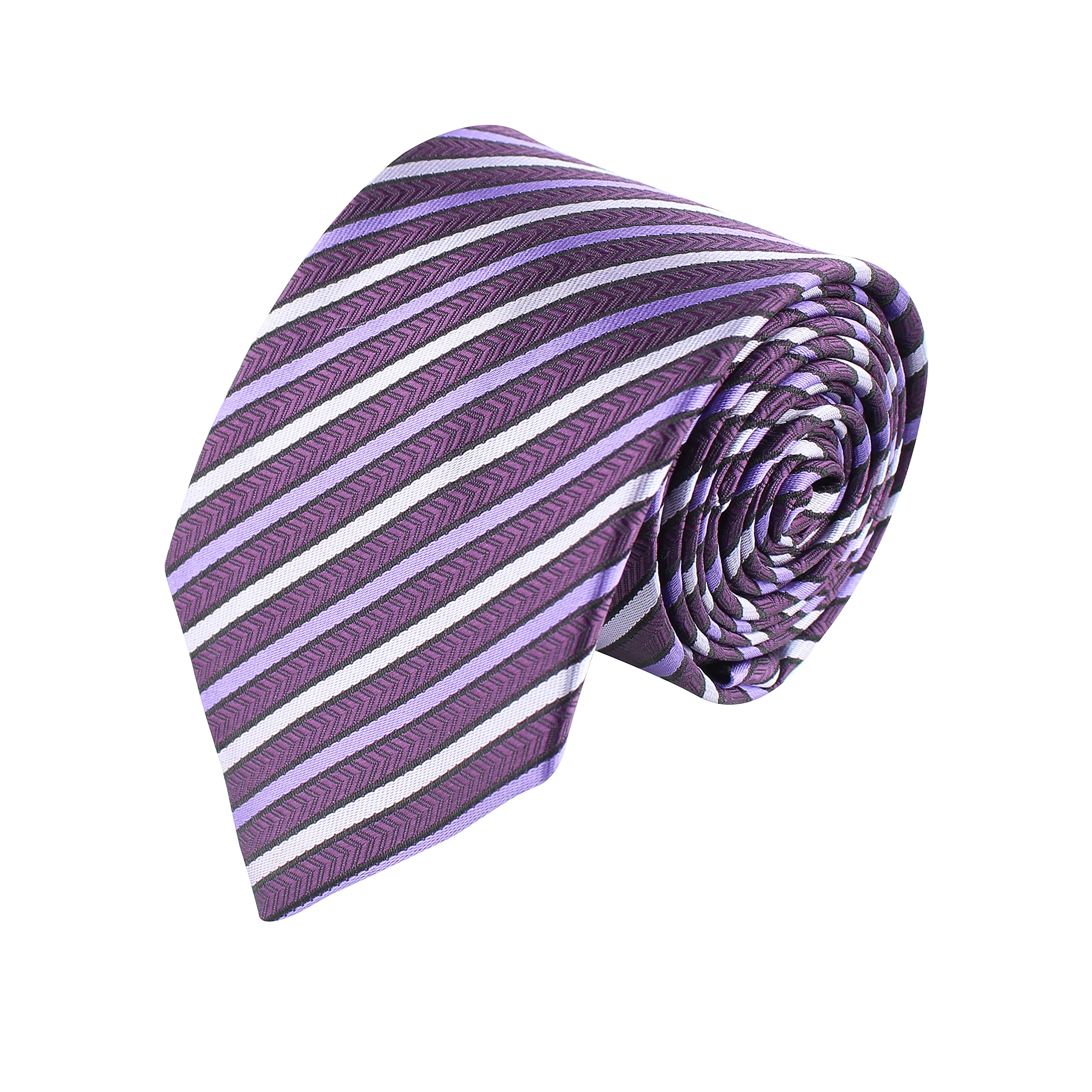 kovove Kavove The Arrow Striped Purple Necktie For Men-picture-32