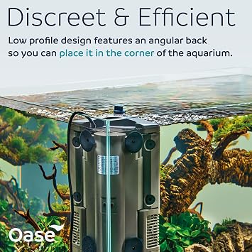 Oase BioPlus 100 Compact Internal Filter for Clean & Clear Aquarium Water Easy Maintenance, Discreet Corner Mount, for Freshwater Tanks up to 30 Gallons