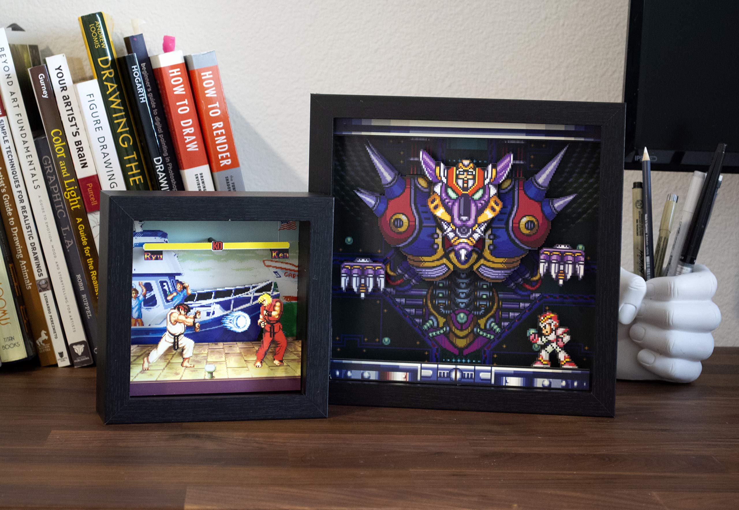 Amazon.co.jp: カプコン ピクセルフレーム ロックマン ボスファイト