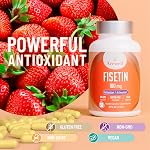 Arcwell Fisetin 100 mg - Fabriqué au Canada - Sénolytique Premium & Potent anti-inflammatoire supplément pour le vieillissement en santé & Soutien cognitif - Booster antioxydant Riche Cerveau santé - Haute pureté 98% (60 Nombre (paquet de 1))