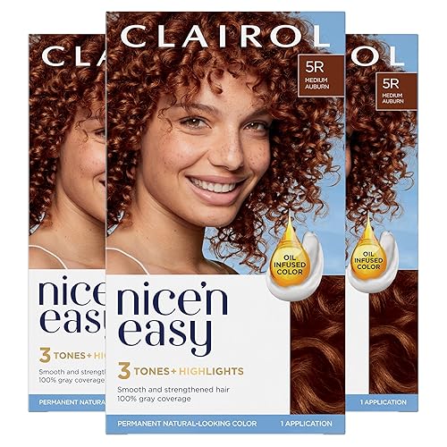 Vista 24 de Clairol - Tinte permanente Nice'n Easy para el cabello, color caoba claro 6R (Light Auburn), paquete de 1 unidad 3BG Deep Burgundy