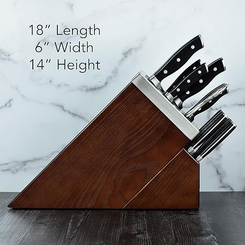 Miniatura 6 de Henckels Forged Accent - Juego de 20 cuchillos autoafilables con asas negras