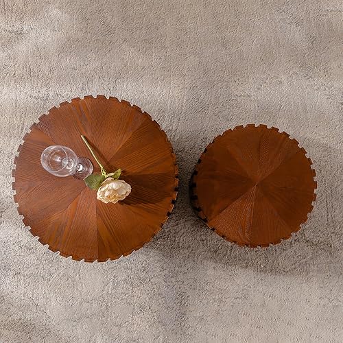 Miniatura 6 de FUQIAOTEC Juego de mesa de centro para sala de estar mesa redonda elevadora con almacenamiento y 3 otomanas parte superior de piedra sinterizada