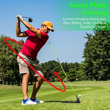 Golf Alignment Sticks - Golf Sticks Alignment Holder Plate, Golf Alignment Rods Aid for Aiming, Putting, Full Swing Trainer, Posture Corrector Golf Training aid