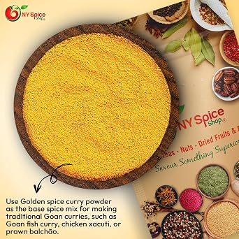 NY Spice Shop Golden Masala Seasoning - 8 Ounce Yellow Curry Powder - Ground Curry Powder Perfect for Curry Seasoning Paste & Curry Sauce - Bulk Powder Spice Blend for Indian Cooking