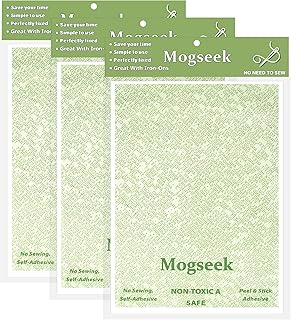 Patch Magic Adhesive, Girl Scout Patch Adhesive Washable Double-Sided Glue for Scout Badges, Patches, Fabric, and More, Cut-to-Fit Freestyle, No Sew No Iron, 3 Pack