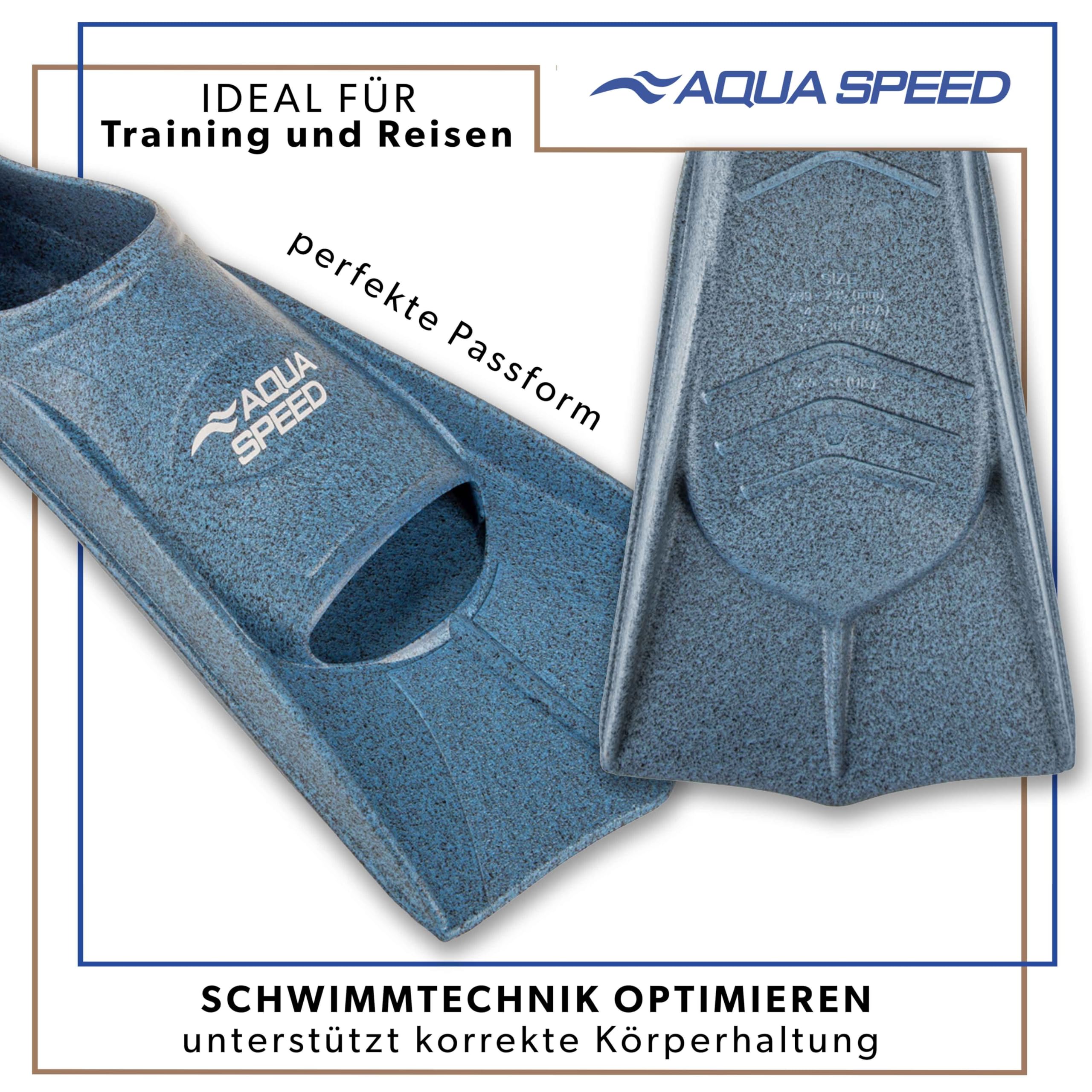 Aqua Speed Kurze Schwimmflossen für Erwachsene und Kinder I HIGH TECH | weiche Trainingsflossen I leichte Kurzflossen I Training Flossen I Trainingsschwimmflossen I Schwimmen I Schwimmtraining