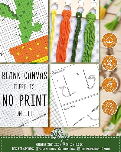 Miniatura 4 de Povitrulya Kits de punto de cruz para adultos o niños "Cactus"  Divertido kit de marcador de bricolaje bordado a mano