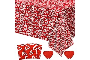 Romantic Vibes for Your Valentine: 3-Pack Disposable Valentine Tablecloths