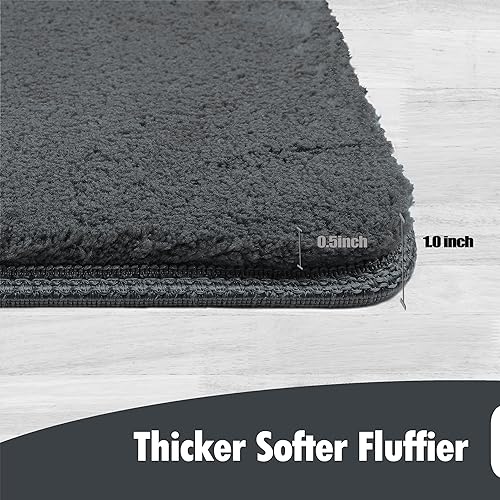 Miniatura 4 de PURE ERA Alfombra de aterrizaje para escaleras, alfombra de área ultra afelpada, suave, antideslizante, resistente a la cinta, sin cinta, tapete