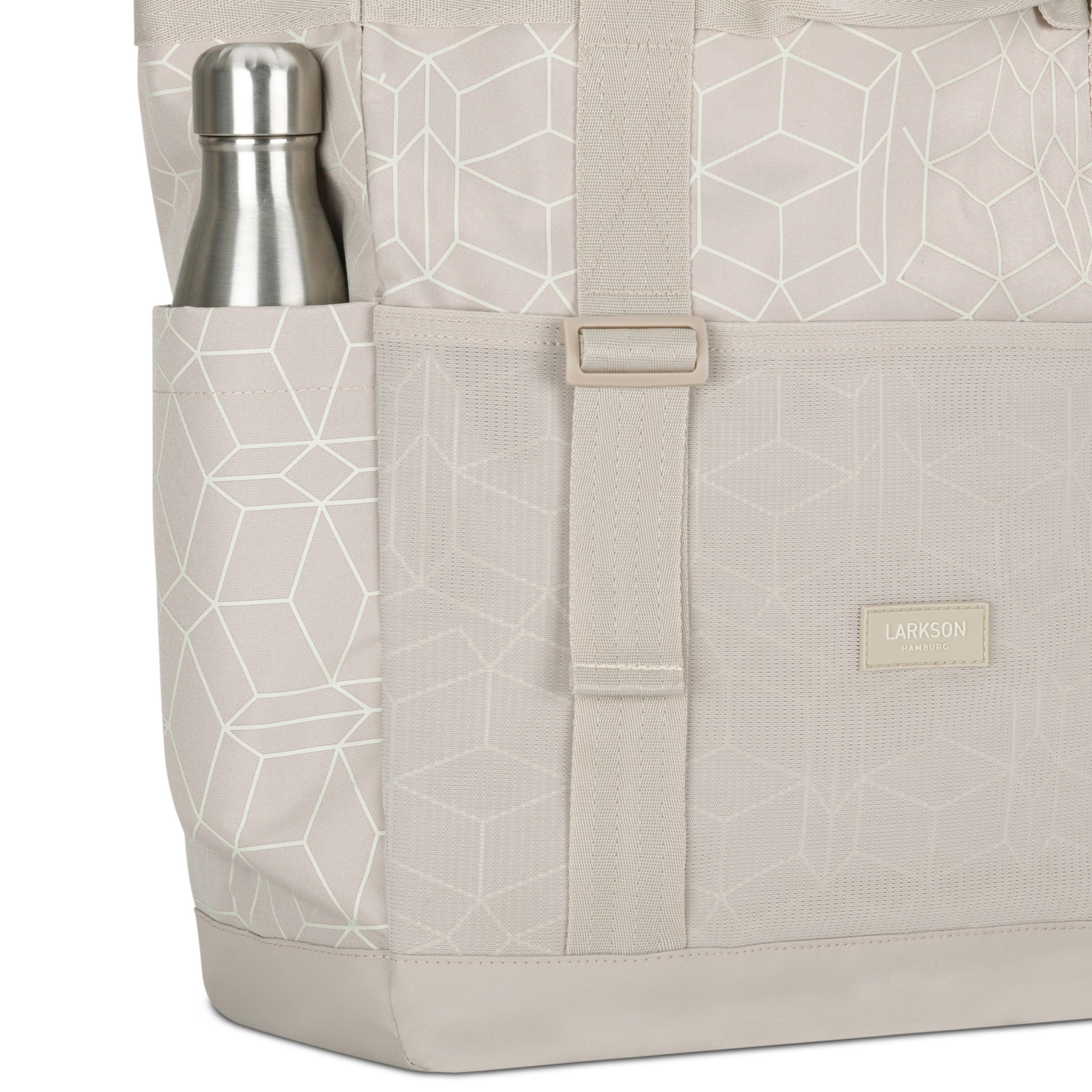 LARKSON Bolsa De Playa Mujer Hombre - Smilla - Tote Bag Grande Para Vacaciones, Deportes, Viajes - Bolso Shopper Con Cremallera - Repelente Al Agua