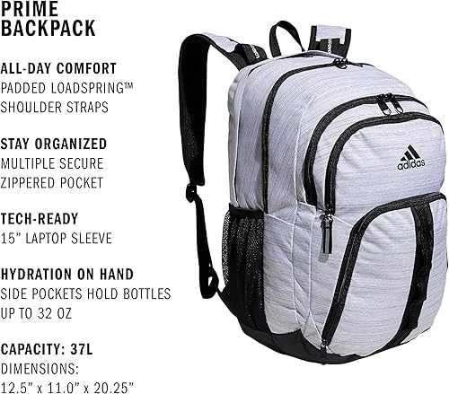 Miniatura 2 de adidas Prime 6 - Mochila, Blanco, talla única