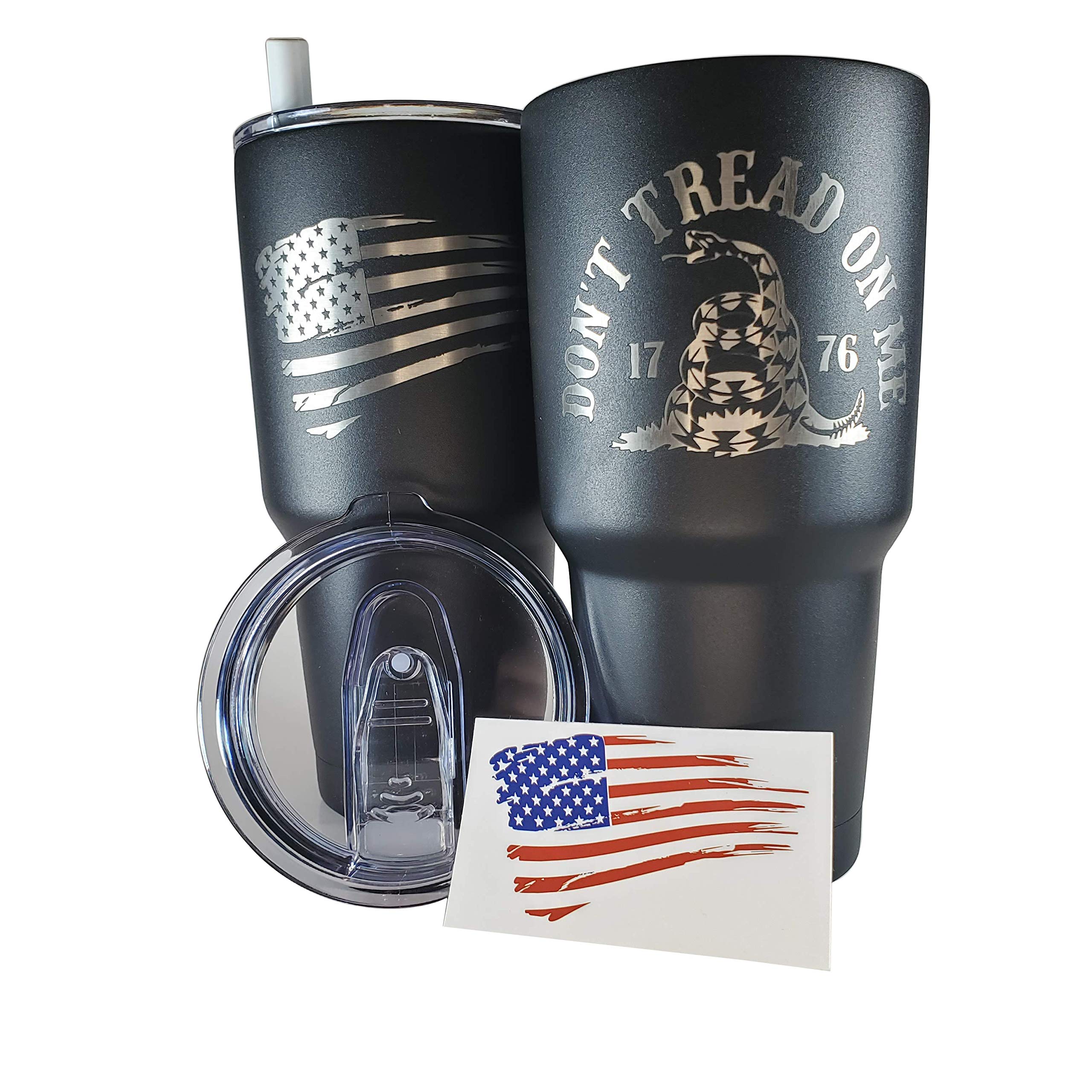 Buy 30oz Gadsden Tumbler Don’t Tread On Me American Tumbler Travel Mug