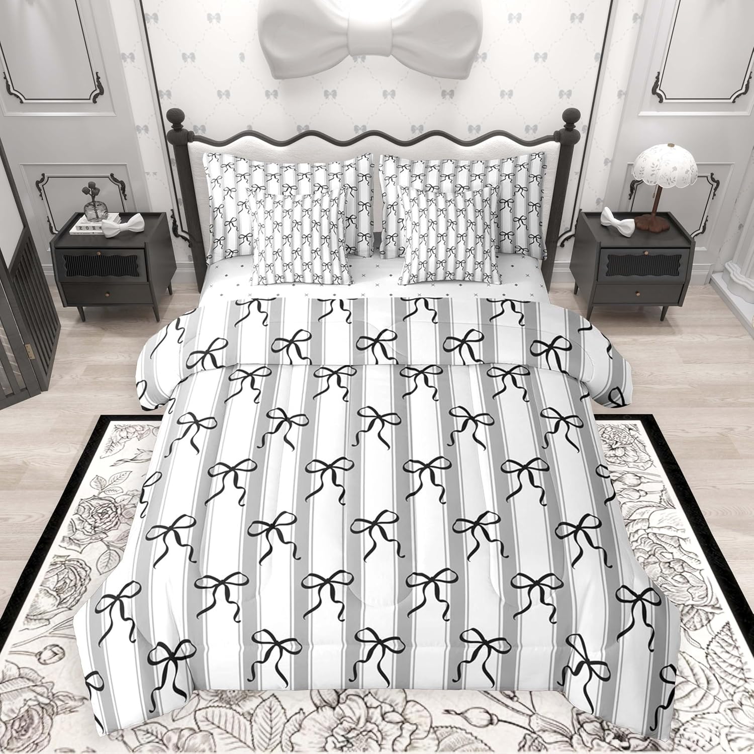 Feelyou Beach Comforter Set Queen 7 Pieces Comforters Ocean Coastal Nautical Bedding Set Starfish Beach Marine Vintage Wood Bed Set Bed in a Bag with Comforter, Sheets, Pillowcases & Cushion Covers