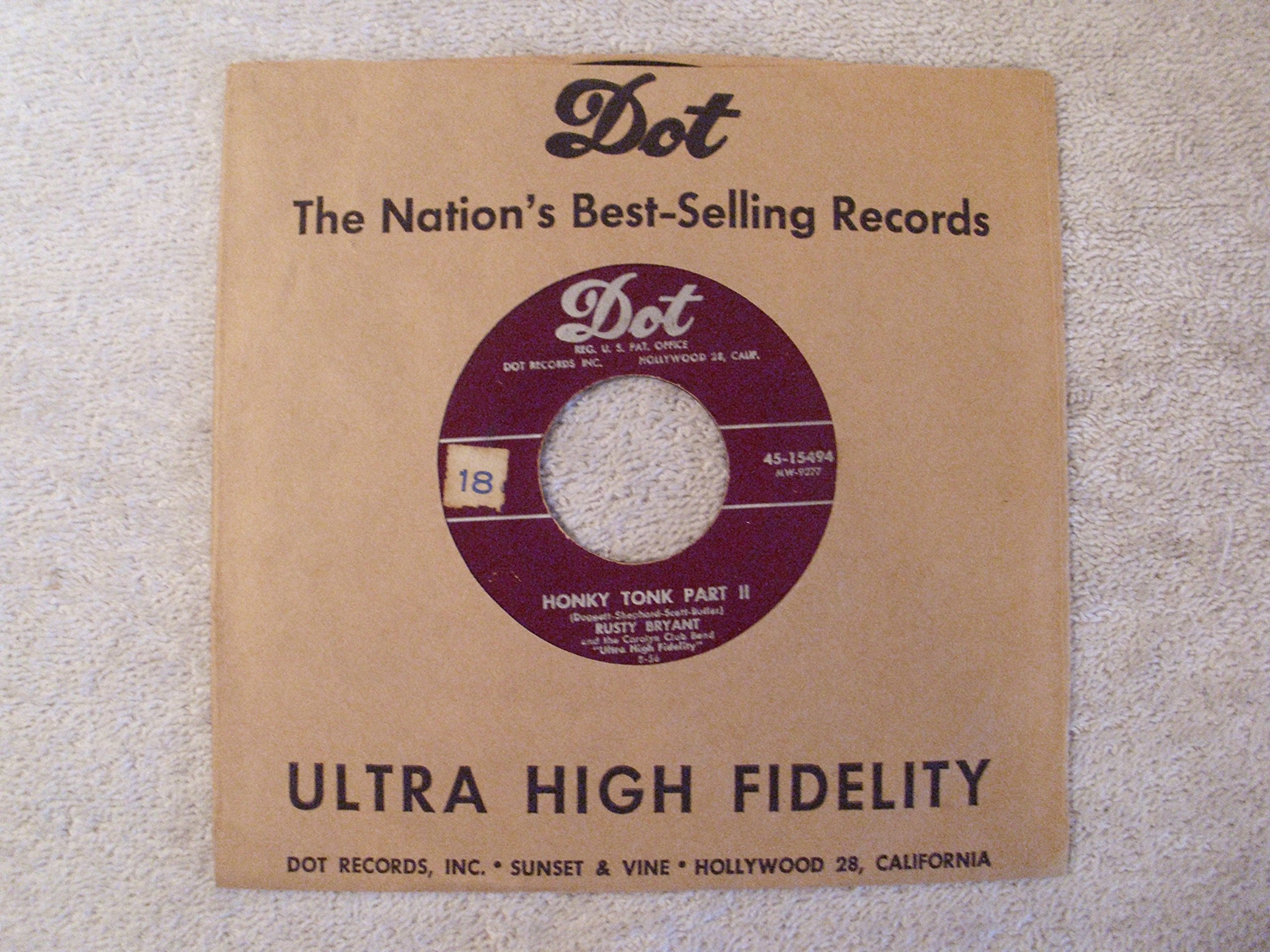 honky tonk part 2 / lonely cryin' heart 45 rpm single