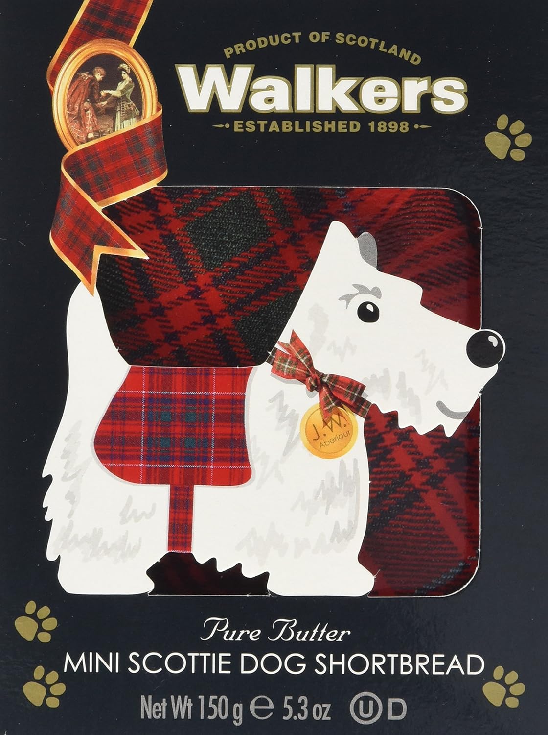 Walkers 3D Mini Scottie Dogs Shortbread Traditional Pure Butter